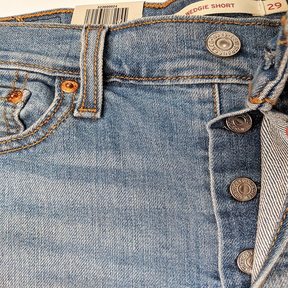 Levi's Wedgie Fit High Waist Denim Jean Shorts - Picture 5 of 7